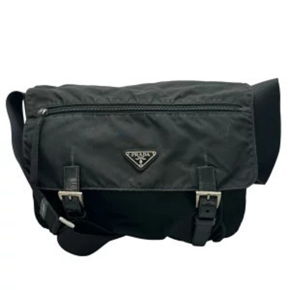 Prada Vela Shoulder Bag Black